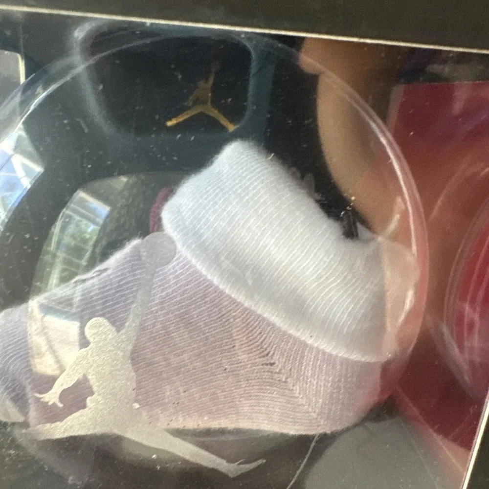 Nike Baby Booties Ornament GIFT BOX SET‎ 6 Red/Check/Pink/Blue White Multis NB